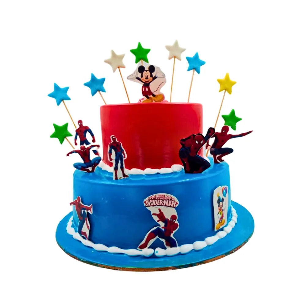 Spider Man 2 Tier Cake