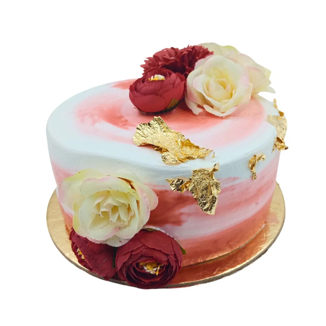 White&Red Roses Cake