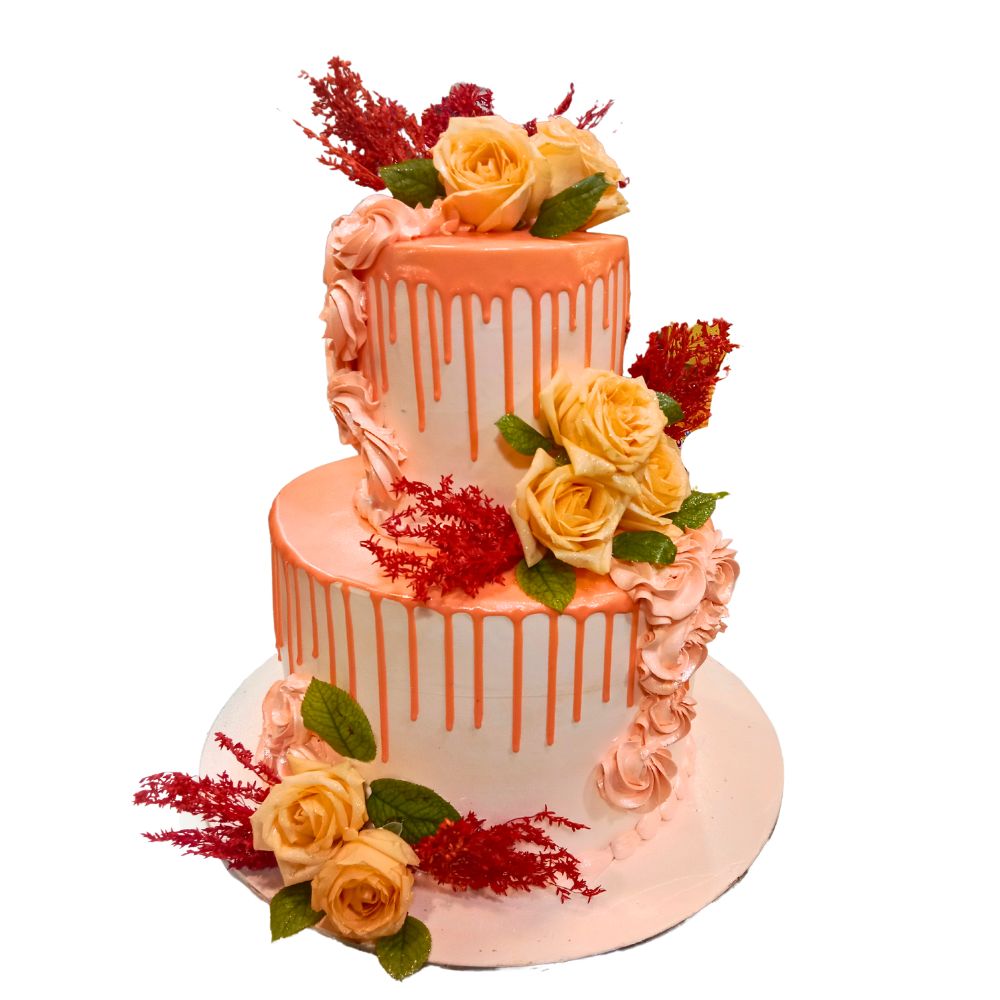 2 Tier Beautiful Wedding Cake