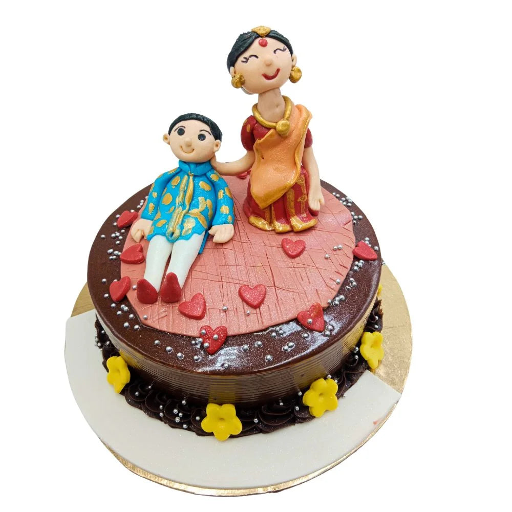 Indian Couple Cake