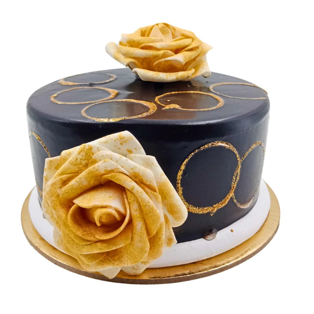 Golden Dust Flower Cake