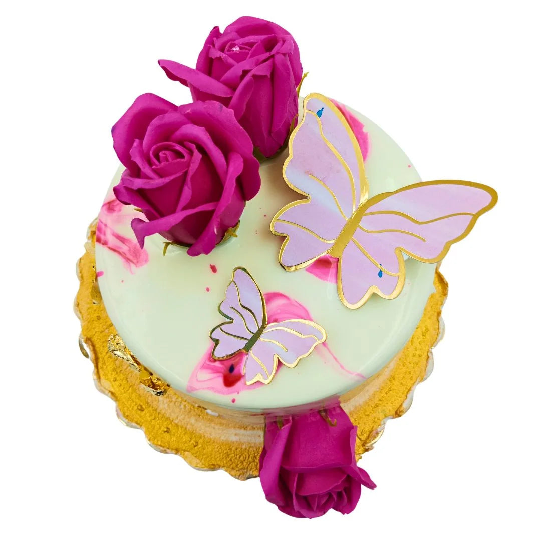 Beautiful Butterfly Rose Cake