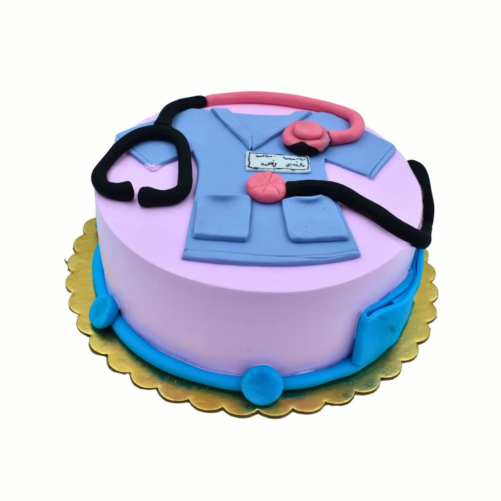 Semi-Fondant Doctor Theme Cake